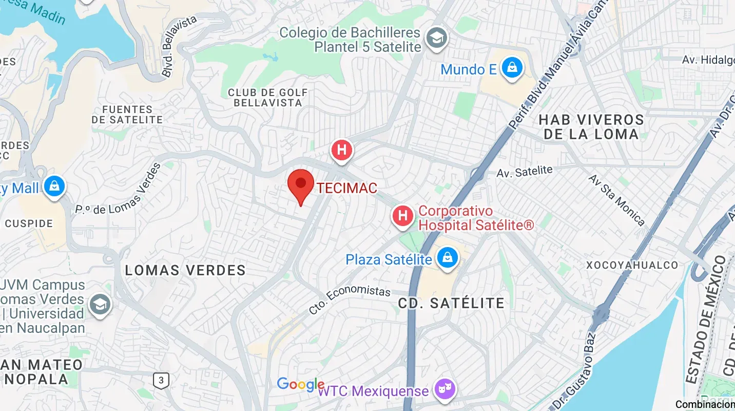Ubicación de Tecimac en Naucalpan, Estado de México