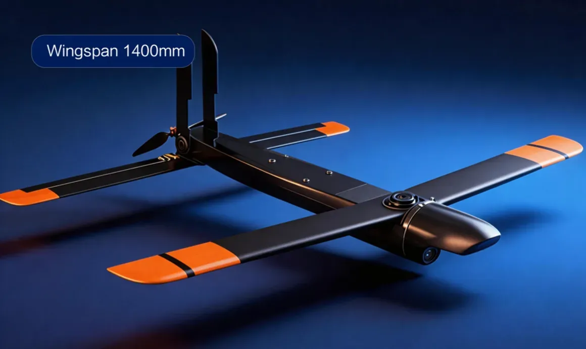 Switchblade de 1,400 mm de envergadura con alas plegables