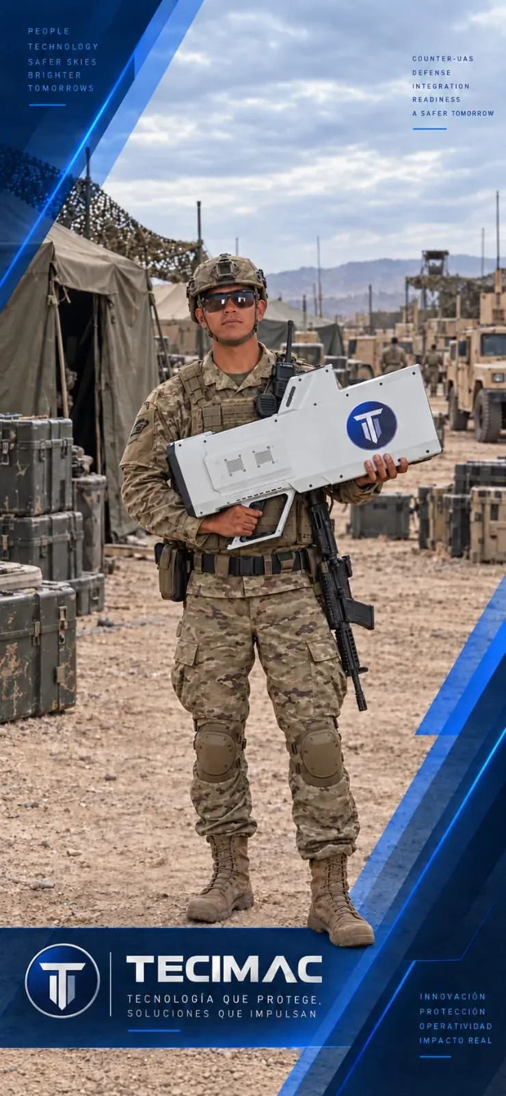 Operador utilizando el SJ-2000M en campo